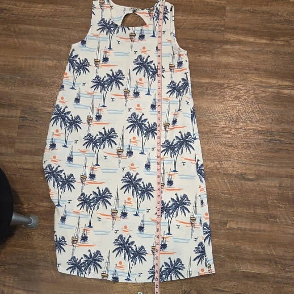 Fairhope Tropical Paradise Sleeveless Midi Dress With Pockets Women's Size M - Picture 11 of 14